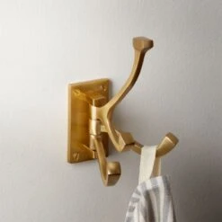 Brass 3-Prong Swivel Towel Hook 6 Brass 3-Prong Swivel Towel Hook -Optimal Furniture Store 3ProngSwvlHookBrassROS19