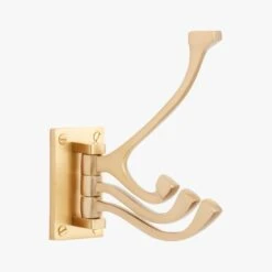 Brass 3-Prong Swivel Towel Hook 7 Brass 3-Prong Swivel Towel Hook -Optimal Furniture Store 3ProngSwvlHookBrassS19