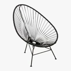 Acapulco Black Outdoor Chair -Optimal Furniture Store AcapulcoLoungeChairBlack3QS17