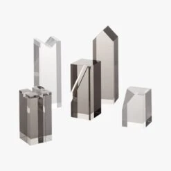 Clear And Smoke Grey Acrylic Chess Set -Optimal Furniture Store AcrylicChessSetAVF18