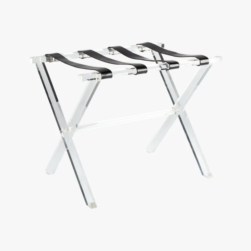 Acrylic And Leather Luggage Rack 7 Acrylic And Leather Luggage Rack - Image 7