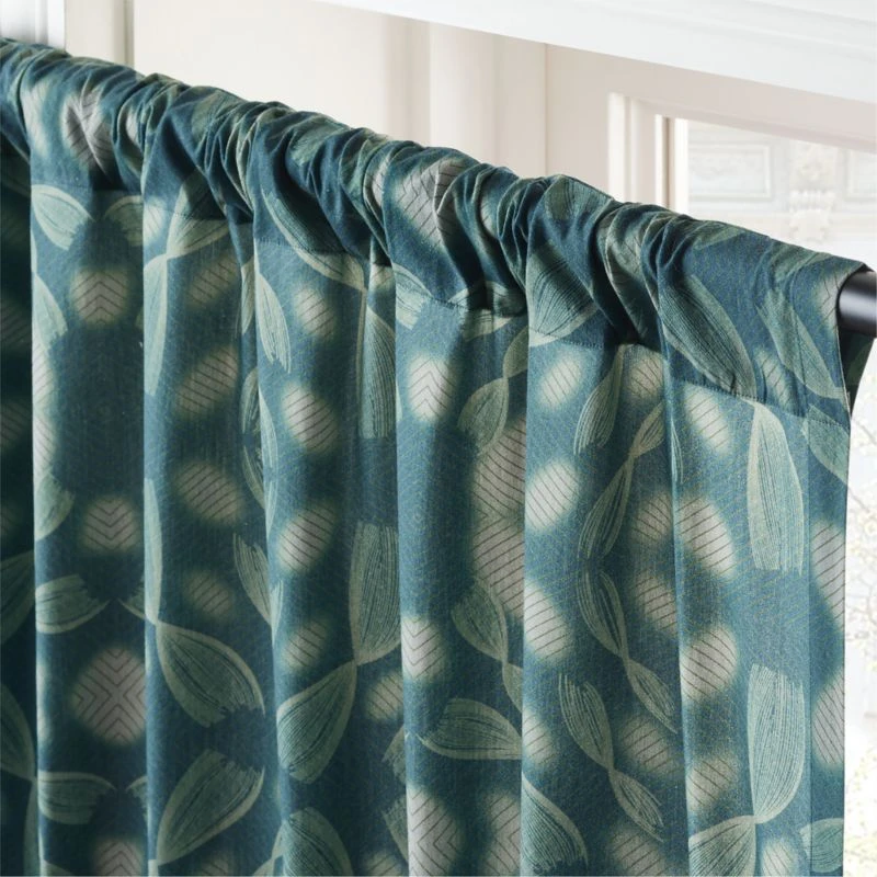Adirex Blue Organic Cotton Window Curtain Panel 48''x84'' 3 Adirex Blue Organic Cotton Window Curtain Panel 48''x84'' - Image 3