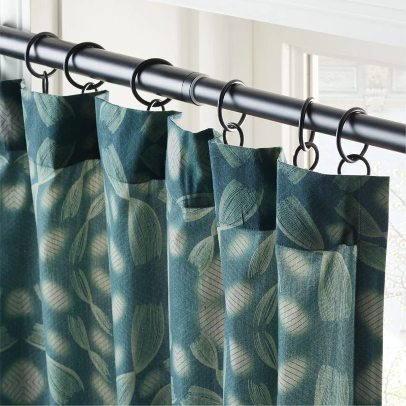 Adirex Blue Organic Cotton Window Curtain Panel 48''x84'' 2 Adirex Blue Organic Cotton Window Curtain Panel 48''x84'' - Image 2
