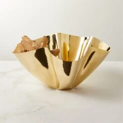 Adorn Brass Abstract Bowl -Optimal Furniture Store AdornBrassBowlROF22