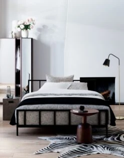 Alchemy Matte Black Queen Bed -Optimal Furniture Store AlchemyMatteBlackQueenBedJL19