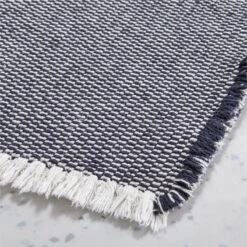 Alex Reversible Black And White Bath Runner Rug 24"x60" -Optimal Furniture Store AlexRvrsblBkWhtBthMatAVSHS21