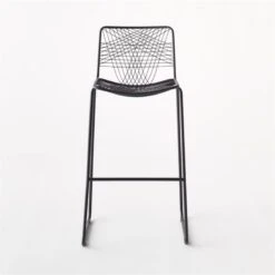 Alpha Black Metal Bar Stool -Optimal Furniture Store AlphaBlackBarstoolIISOSSS21