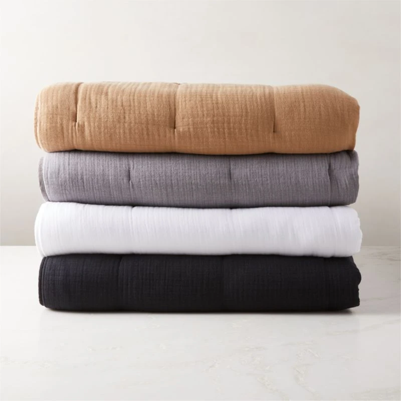 Alto Organic Cotton Black Quilt And Pillow Shams 2 Alto Organic Cotton Black Quilt And Pillow Shams - Image 2