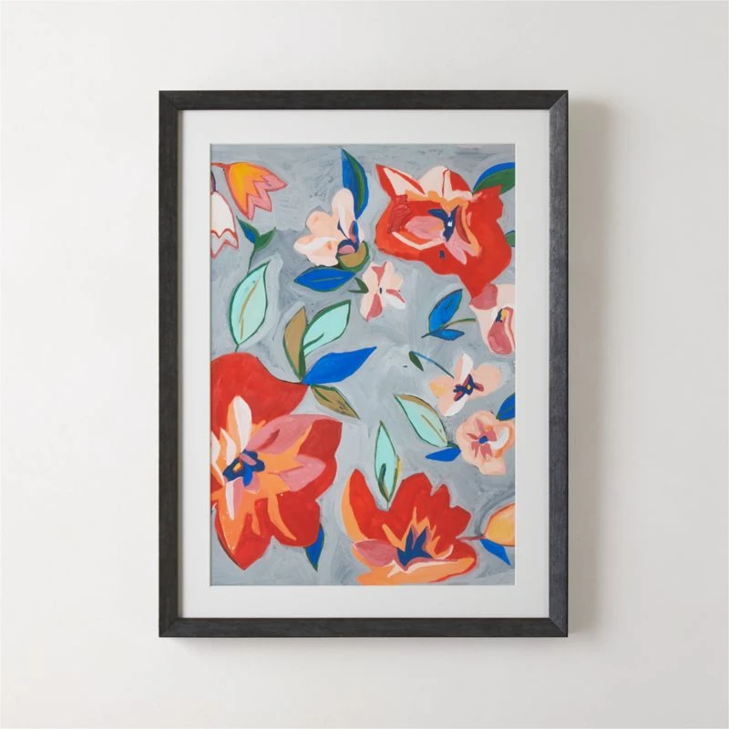 'Amaryllis Floral' Framed Giclee Art Print 18"x24" 1 'Amaryllis Floral' Framed Giclee Art Print 18"x24"