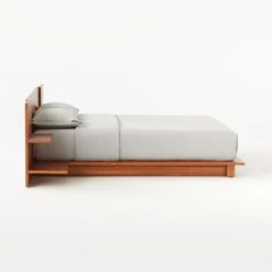 Andes Acacia Wood Platform Queen Bed With Nightstands -Optimal Furniture Store AndesQueenBedAcaciaSDSSS21