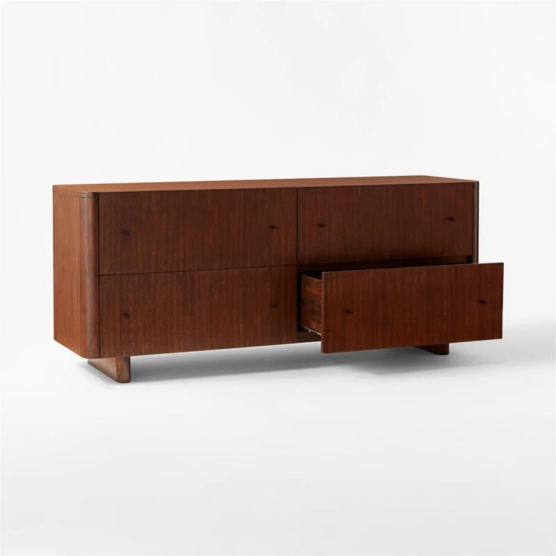 Andora Low 4-Drawer Wood Dresser 4 Andora Low 4-Drawer Wood Dresser - Image 4