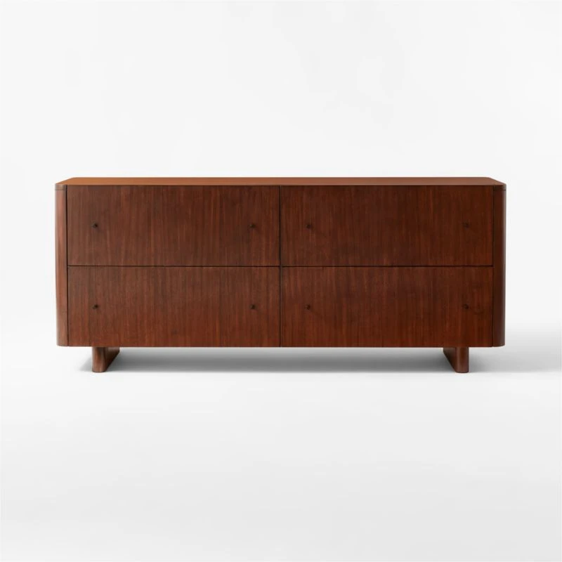 Andora Low 4-Drawer Wood Dresser 2 Andora Low 4-Drawer Wood Dresser - Image 2