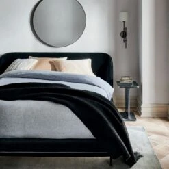 Channel Off-White Faux Fur Throw Pillow With Down-Alternative Insert 18" -Optimal Furniture Store AntoniBlackQueenBedAG21 1x1