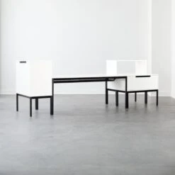 Aptum White Metal Bookcase 19 Aptum White Metal Bookcase -Optimal Furniture Store AptumModularGroup1AVFHF21