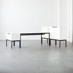 Aptum White Metal Bookcase 23 Aptum White Metal Bookcase -Optimal Furniture Store AptumModularGroup3AVFHF21