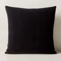 Arabella Black Velvet Throw Pillow With Down-Alternative Insert 23'' -Optimal Furniture Store ArabellaBlkVlvtPlw23inAVSHS23