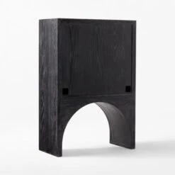 Augusta Black Entryway Cabinet 16 Augusta Black Entryway Cabinet -Optimal Furniture Store ArcBlkEntrywayCabinet3QBSSS22