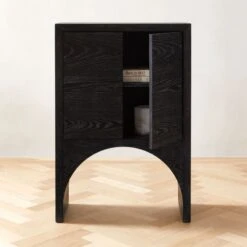 Augusta Black Entryway Cabinet 11 Augusta Black Entryway Cabinet -Optimal Furniture Store ArcBlkEntrywayCabinetAVSHS22