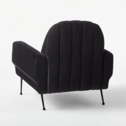 Ardis Black Chair -Optimal Furniture Store ArdisBlkVelvetChairLuca3QBSSS21