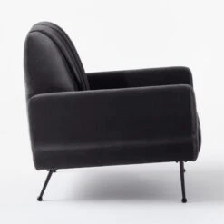 Ardis Black Chair -Optimal Furniture Store ArdisBlkVelvetChairLucaSDSSS21