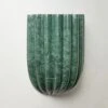 Ariel Fluted Green Marble Wall Sconce Light