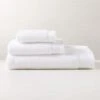 Arlow Organic Cotton White Bath Towel Set