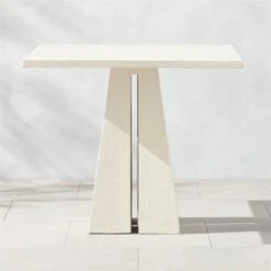 Aron White Cast Metal Outdoor Bistro Table