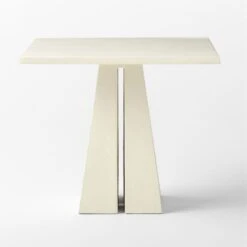 Aron White Cast Metal Outdoor Bistro Table -Optimal Furniture Store AronSqBistroTableSOSSS23