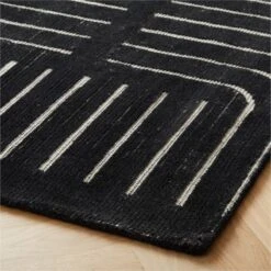 Asti Hand-Tufted Black And White Area Rug 5'x8' -Optimal Furniture Store AstiBlkWhtHandTftdRug8x10AVSHS22