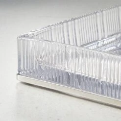 Athena Ribbed Glass Vanity Tray -Optimal Furniture Store AthenaRdGlsPdNklTankTrayAV2SHF21
