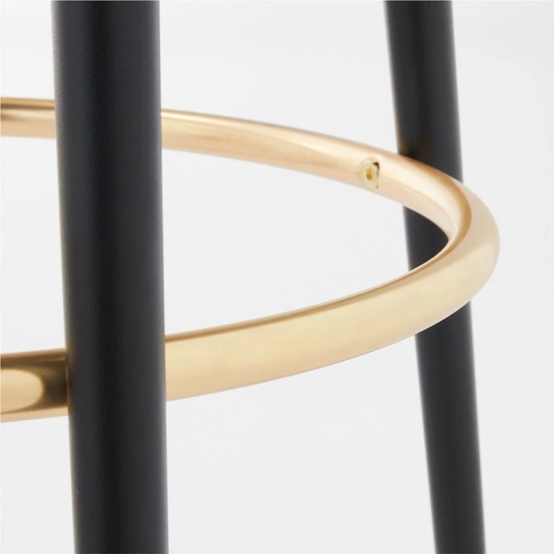 Atlas Black Velvet Counter Stool Set Of 2 5 Atlas Black Velvet Counter Stool Set Of 2 - Image 5