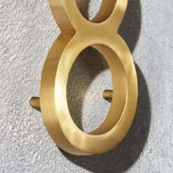 Aurele 6" Brushed Brass House Number 1 -Optimal Furniture Store AureleBrshBrs6inHsNmbr8ROF18