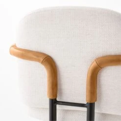 Avont White Upholstered Counter Stool -Optimal Furniture Store AvontSnowCounterStoolAVSSS23