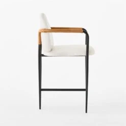 Avont White Upholstered Counter Stool -Optimal Furniture Store AvontSnowCounterStoolSDSSS23