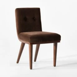 Axel Tufted Mocha Velvet Dining Chair -Optimal Furniture Store AxelTftdWdBckChairChclt3QSSF22