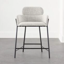 Azalea Boucle Upholstered Counter Stool