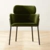 Azalea Green Velvet Dining Armchair