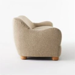 Bacio Camel Boucle Sofa With Bleached Oak Legs -Optimal Furniture Store BacioCamelSofaSDSSS21