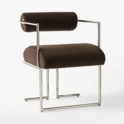 Barber Dark Brown Upholstered Dining Chair -Optimal Furniture Store BarberFabricChair3QSSSF23