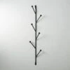 Barker Matte Black Vertical Wall Mounted Coat Rack