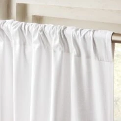 White Cotton Basketweave Window Curtain Panel 48"x84" 7 White Cotton Basketweave Window Curtain Panel 48"x84" -Optimal Furniture Store BasketweaveIIPnlWht96RO2F18