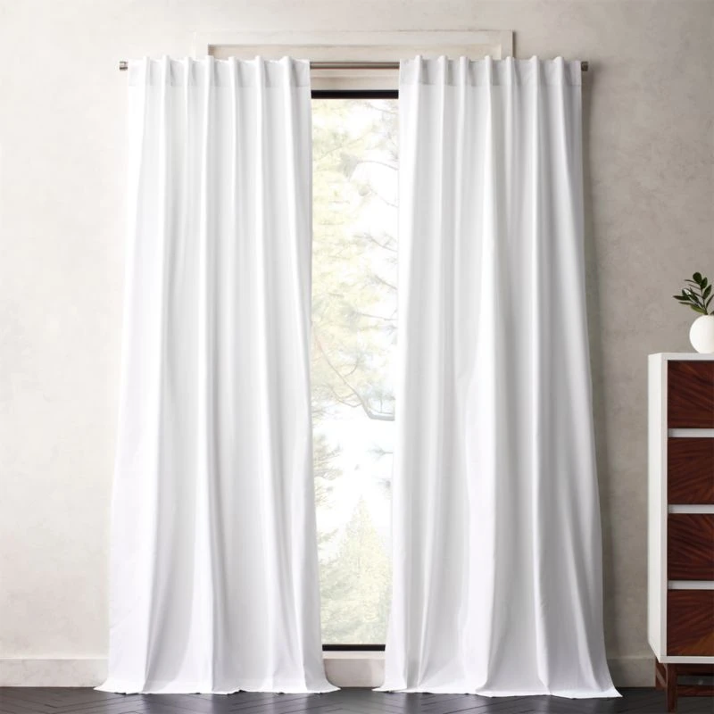 White Cotton Basketweave Window Curtain Panel 48"x84" 1 White Cotton Basketweave Window Curtain Panel 48"x84"