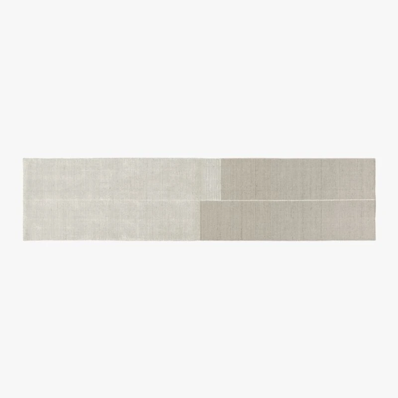 Bass Grey Handloomed Runner Rug 2.5'x12' 1 Bass Grey Handloomed Runner Rug 2.5'x12'