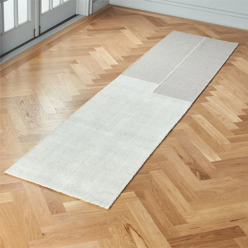 Bass Grey Handloomed Runner Rug 2.5'x12' 2 Bass Grey Handloomed Runner Rug 2.5'x12' - Image 2