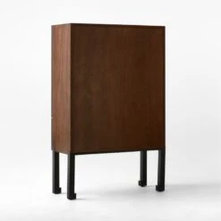 Bayamo Dark Blue Wood Bar Cabinet -Optimal Furniture Store BayamoStandingBar3QBSSS23