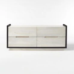 Beaufort 4-Drawer Whitewashed Wood Dresser -Optimal Furniture Store BeaufortBlchdWdLowDrssrSOSSS21