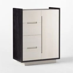 Beaufort Bleached Wood Chifferobe -Optimal Furniture Store BeaufortBldWdChifferobe3QSSS22