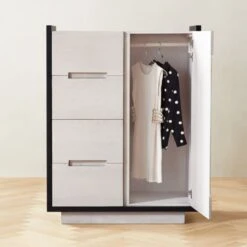 Beaufort Bleached Wood Chifferobe -Optimal Furniture Store BeaufortBlhdWdChifferobeROS22