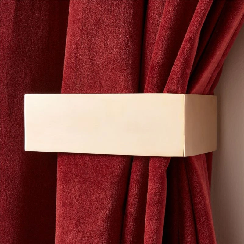 Bend Polished Brass Curtain Tieback 2 Bend Polished Brass Curtain Tieback - Image 2