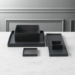 Bento Matte Black Square Bowl -Optimal Furniture Store BentoMatteBlkServewareGrpFHS17 2